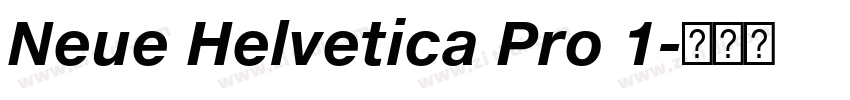 Neue Helvetica Pro 1字体转换